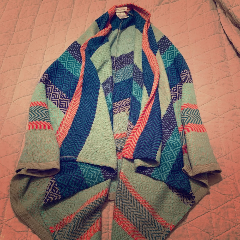 BCBG tribal shawl wrap